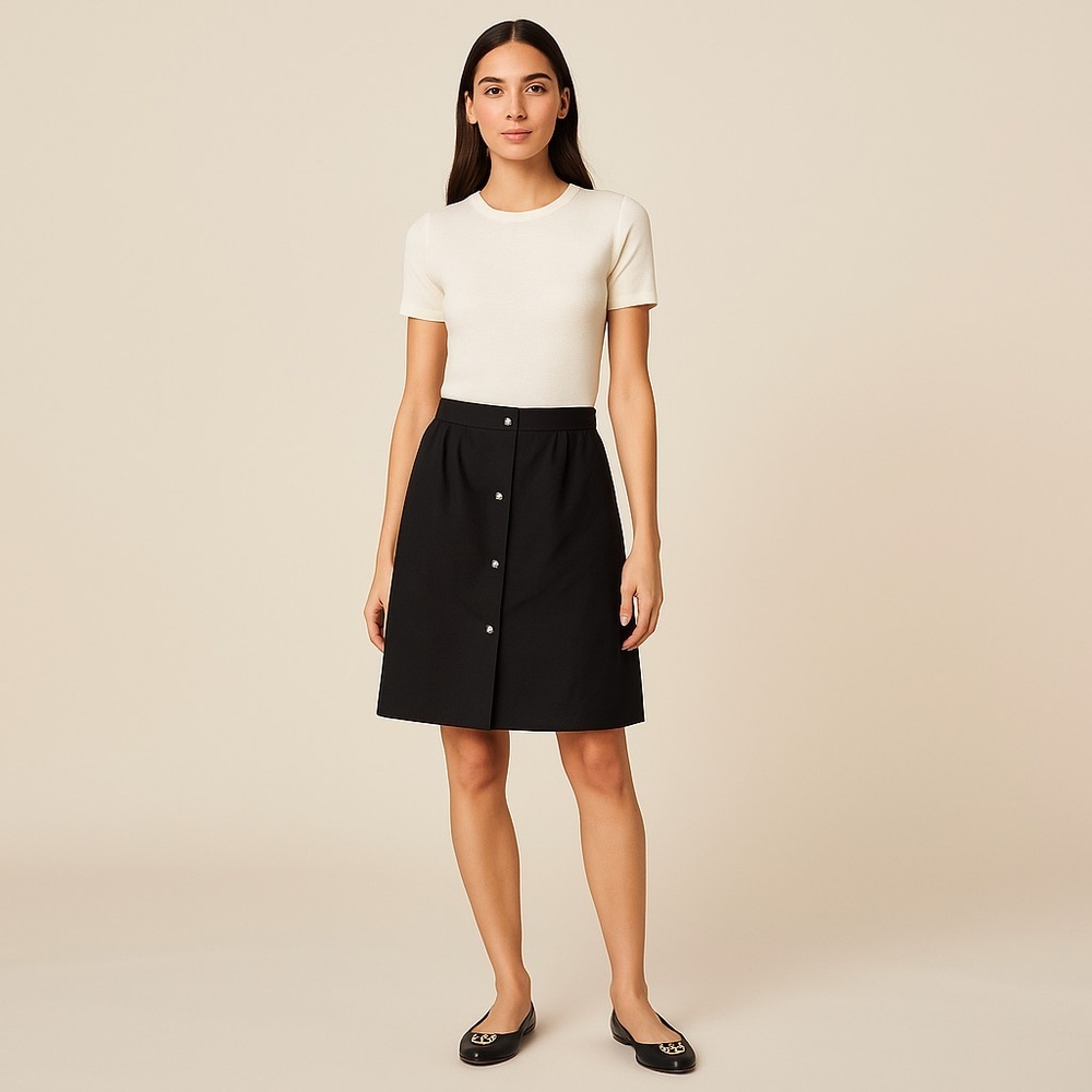 Talbots Black A-Line Knee-Length Skirt 🖤 - Picture 14 of 14